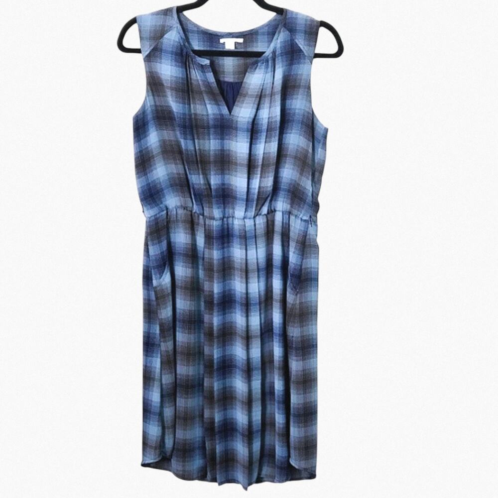 Halogen Sleeveless Dress Blue Size 8 Pockets Lightweight Summer Style